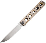 We Knife Co Ltd Miscreant Framelock Champagne Titanium CPM-S35VN Knife 913B