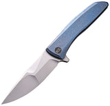 We Knife Co Ltd Scoppio Framelock Blue Titanium Folding CPM 20CV Knife 923A