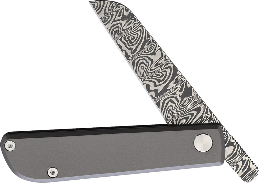 Damascus Steel Pocket Knife, Dark Phantom Knife