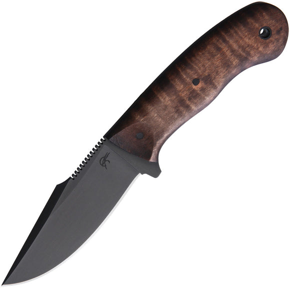 Winkler Jaeger Maple 80CrV2 Carbon Steel Fixed Blade Knife w/ Sheath 039