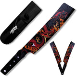 Toro Knives Besito Slim Red Dragon Art Design Throwing Cleavers Pack 075
