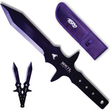 Toro Knives Barbaro Black & Purple Stainless 3pc Throwing Knives Set 085