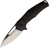Willumsen Copenhagen Chibs Linerlock Tan/Black G10 Folding 14C28N Knife 21TTA