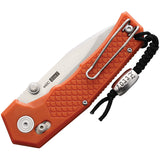 Willumsen Copenhagen Zero7 Cross Bar Lock Orange GRN Folding 440C Knife Z722SOR