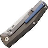 Beyond EDC Contact Framelock Gray Titanium Folding S35VN Pocket Knife C2101BR