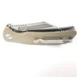 Beyond EDC Garra Pocket Knife Linerlock Brown Micarta Folding VG-10 Blade 2102SA