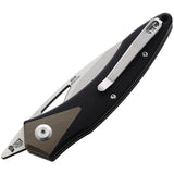 Beyond EDC GEO Linerlock Black G10 D2 Tool Steel Wharncliffe Pocket Knife 2105BLK
