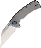Beyond EDC Wharning Button Lock Gray Titanium Folding M390 Pocket Knife CTM2301