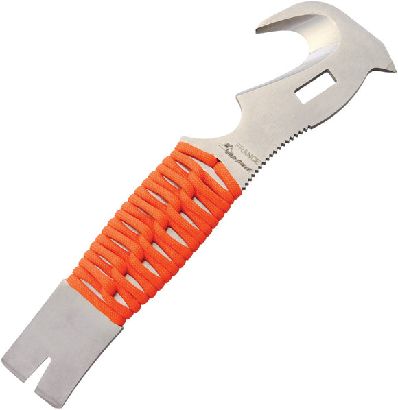 WildSteer K-Safe Orange Cord Wrapped Rescue Multi-Tool Pry Bar w/ Sheath KSA22