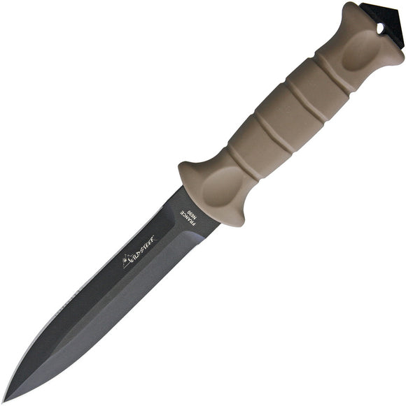 WildSteer Dague SAS Tan/Black Bohler N690 Stainless Fixed Blade Knife SAS3115