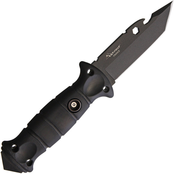 WildSteer SPIKE Mission Black X46Cr13 Stainless Tanto Fixed Blade Knife SP3113