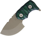 Wander Tactical Tryceratops Green Micarta D2 Fixed Blade Knife 04GE