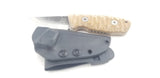 Wander Tactical Menoceras Small Canvas Micarta Fixed Blade Knife w/ Sheath K206