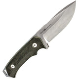 WOOX Rock 62 Black Micarta Sleipner Drop Pt Fixed Blade Knife w/ Sheath K00105