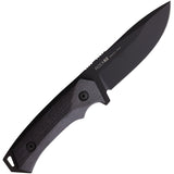 WOOX Rock 62 Phantom Black Micarta Sleipner Fixed Blade Knife w/ Sheath K00109