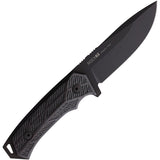 WOOX Rock 62 Phantom Black Micarta Sleipner Fixed Blade Knife w/ Sheath K00110