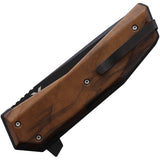 WOOX Leggenda Linerlock Walnut Folding High Carbon Stainless Pocket Knife K00201