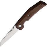 WOOX Pure Linerlock Brown Walnut Wood Folding D2 Steel Pocket Knife K03101