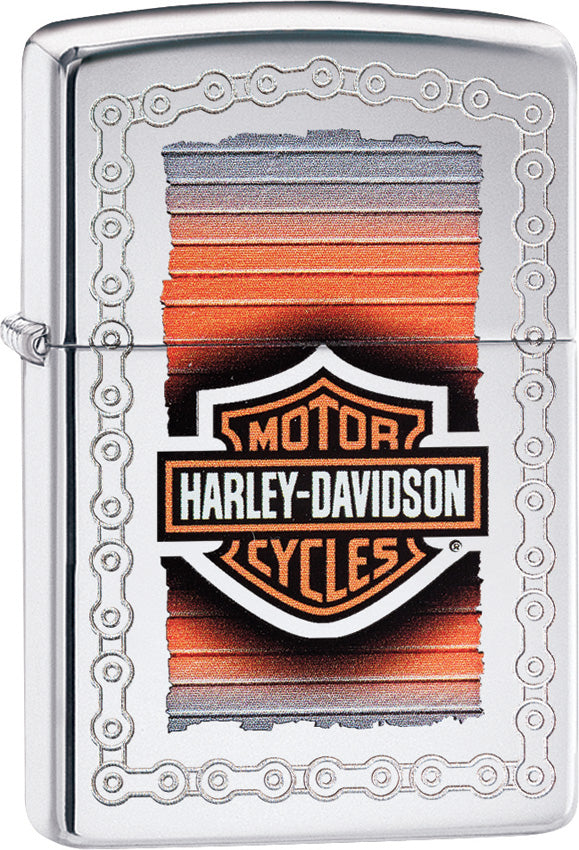 Zippo Lighter Harley Davidson Chain Design 00576