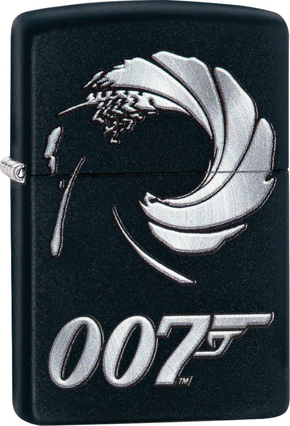 Zippo Double 07 Black Body James Bond Lighter 01280