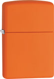 Zippo Classic Orange No Logo Smooth Windproof Pocket Lighter 10279