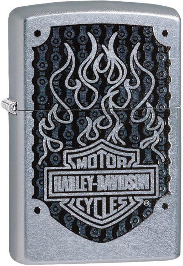 HARLEY-DAVIDSON USA製 Flame Pattern L/S Zippo Harley Davidson Motorcycles Logo Fire Flame Windproof