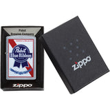 Zippo Pabst Blue Ribbon Street Chrome Windproof Lighter 13424