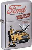 Zippo Ford Working Man Brushed Chrome Windproof Lighter 17281