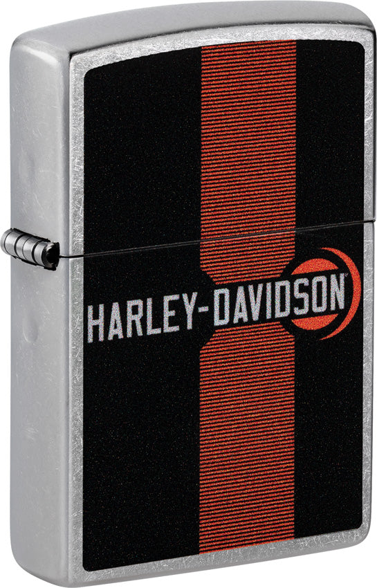 Zippo Harley Davidson Design Red/Black Street Chrome Water Resistant Lighter 53233