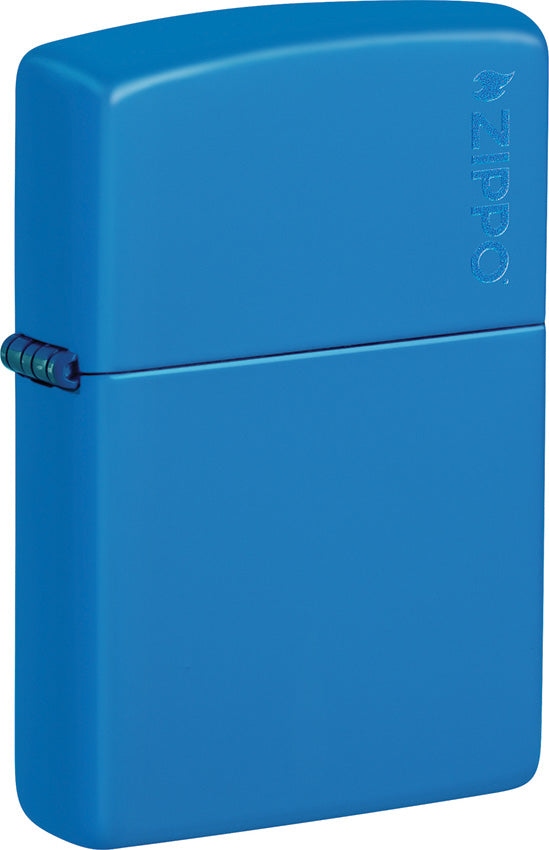 Zippo Classic Sky Blue Logo Windproof Lighter 53477