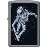 Zippo Skateboarding Astronaut Design Flat Gray Windproof Pocket Lighter 53544