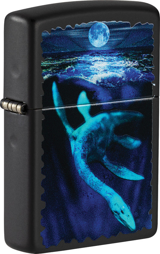 Zippo Black Light Loch Ness Design Black Matte Waterproof UV Lighter 70893