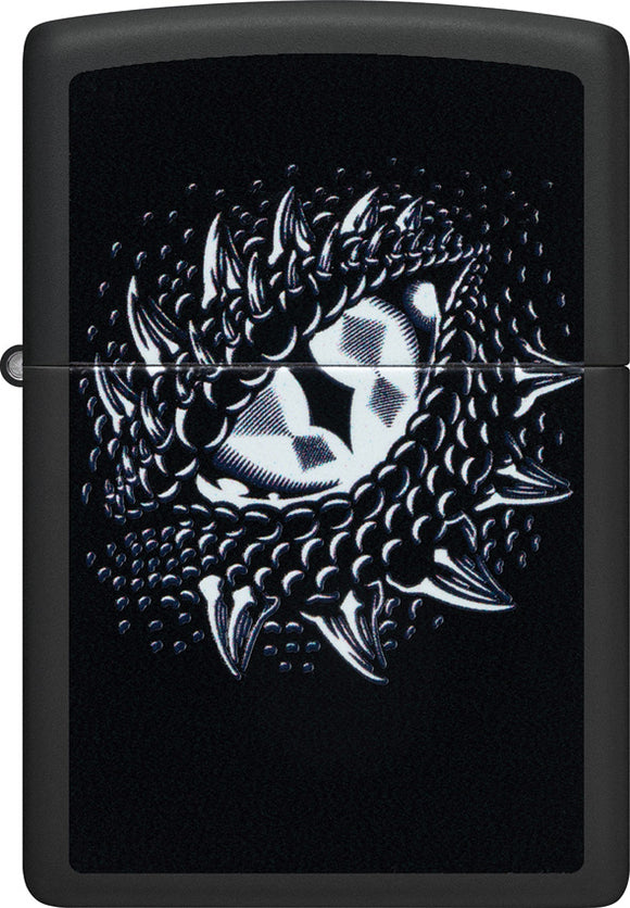 Zippo Dragon Eye Design Black/White Matte Waterproof Lighter 74050