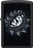 Zippo Dragon Eye Design Black/White Matte Waterproof Lighter 74050