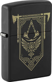 Zippo Assassin's Creed Design Black Matte Windproof Lighter 74511