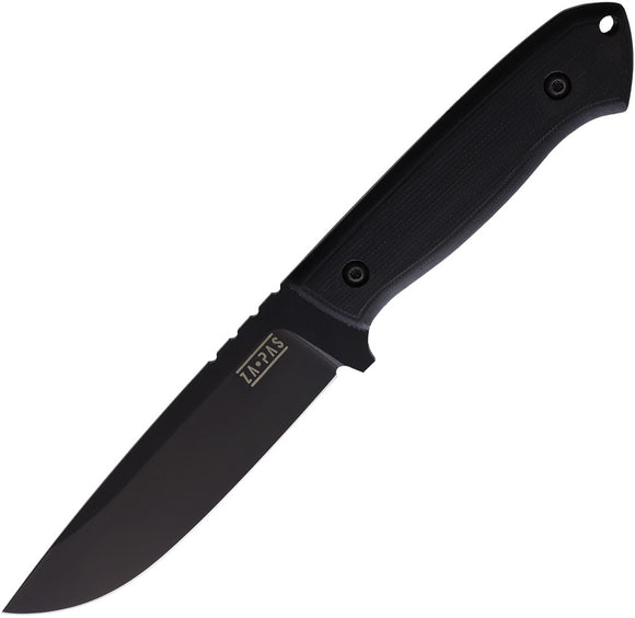 ZA-PAS Knives Ultra Outdoor Black G10 Carbon Steel Fixed Blade Knife S0030