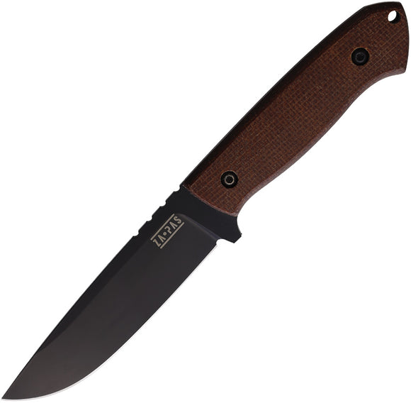ZA-PAS Knives Ultra Outdoor Brown Micarta Carbon Steel Fixed Blade Knife S0035