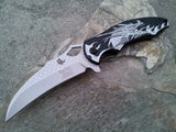 Dark Side A/O Silver Dragon Folding Rescue Pocket Hunting Knife - A007SL