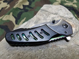 8" MTech Folding Knife Pocket Tactical Assisted A/O Rainbow Stainless - a841sl