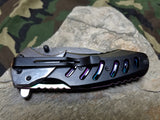 8" MTech Folding Knife Pocket Tactical Assisted A/O Rainbow Stainless - a841sl