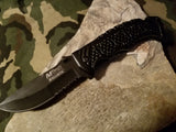 Mtech Assisted Open Knife Rescue Black Half Serrated Tactical 5" CLSD A870BK