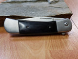 8" BUCKSHOT Classic Black Spring Assisted Pocket Knife - 8201bk