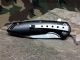 Femme Fatale Spring Assisted Black Rhinestone Folding Knife 05BK