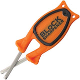 Block Knife Sharpener Orange and Black