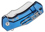 Fox Knives Italico Framelock Blue Titanium Folding M390 Stainless Knife 540TIBL