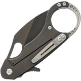 Medford Burung Black Titanium Framelock Folding D2 Blade Knife 032DP30PV