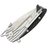 Krudo Discipline Framelock Carbon Fiber & 420J2 Handle Folding Knife 723  -On Sale