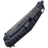 Bucknbear Crocodile Linerlock Black G10 Folding Stonewash Knife 111495