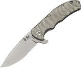 Kizer Caligine Sculpted Gray Framelock Folding Pocket Knife - 401d2