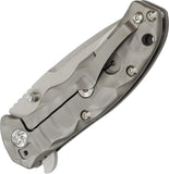 Kizer Caligine Sculpted Gray Framelock Folding Pocket Knife - 401d2